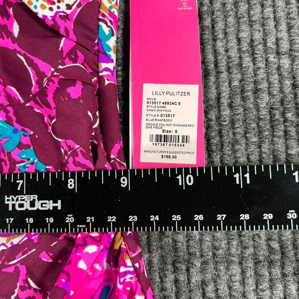 Lilly Pulitzer Ginnie One Piece Blue Rhapsody Orchid Swim Suit 0 Purple New - Picture 9 of 16